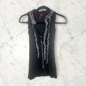 Anthro One September Vintage Ruffle Tank